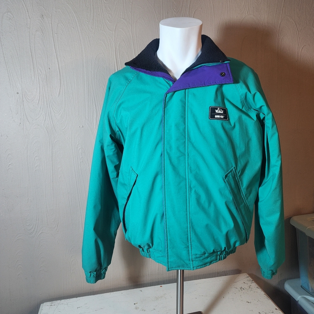 Vintage Womens Woolrich Green And Teal Winter Jacket Size Lg